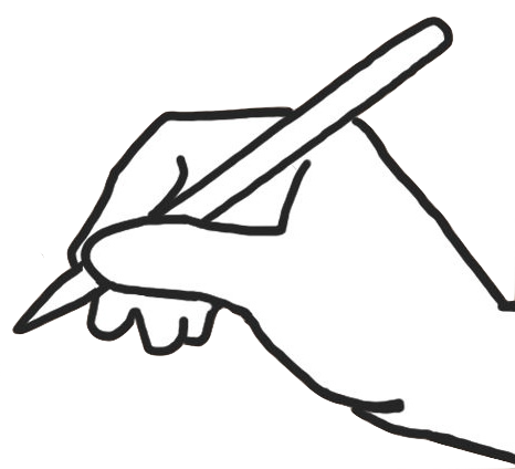 ペンを持つ手で描く Thinking Live Sketch のイラスト